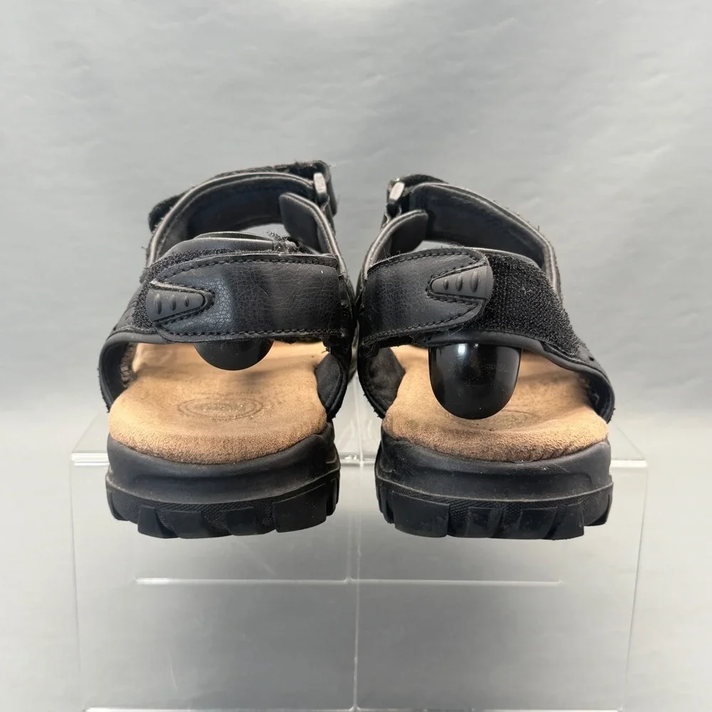 Croft & Barrow Sandals Shoes Mens Size 12M Brown Hook Loop Strap Comfort
